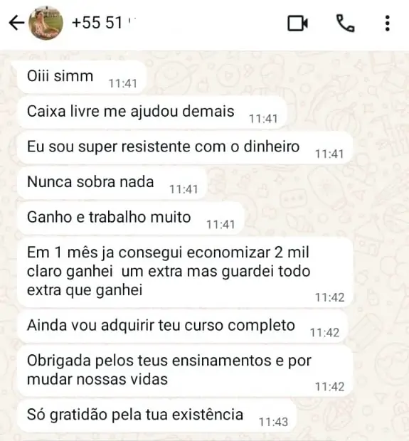 Depoimento da Andressa